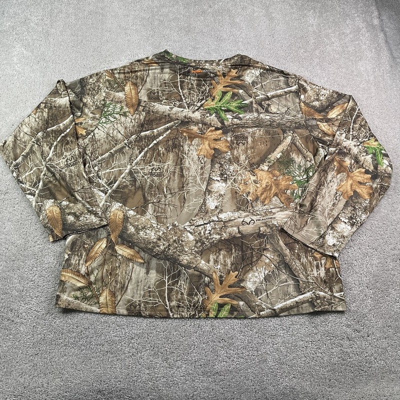 Habit Shirt Mens 2XL Brown Realtree Edge Camo Performance Hunting Scent Factor gallery