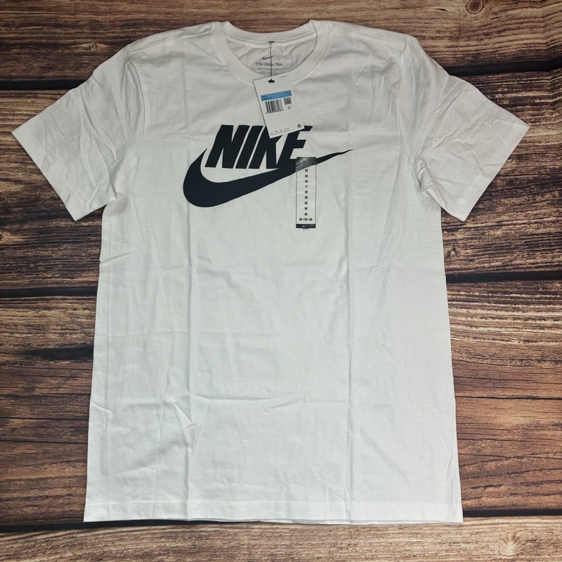 Nike Sportswear Futura Icon Mens T-Shirt White Black Logo Size M BV0622-100