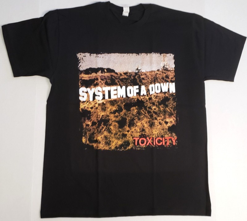 SYSTEM OF A DOWN Toxicity T-shirt Heavy Metal Men’s 100% Cotton Tee New