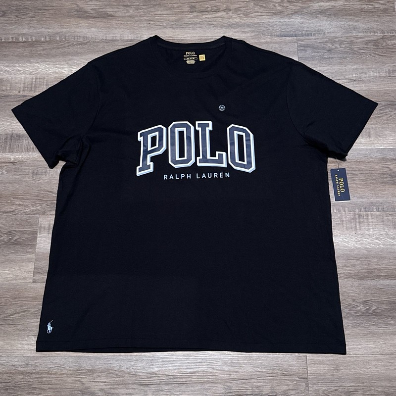 Polo Ralph Lauren Black Short Sleeve Tee Shirt Men’s Size 2XLT 2XL TALL NEW