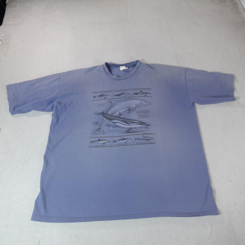 Vintage Dolphins of the World Shirt Mens 3XL Single Stitch King Size USA 90s
