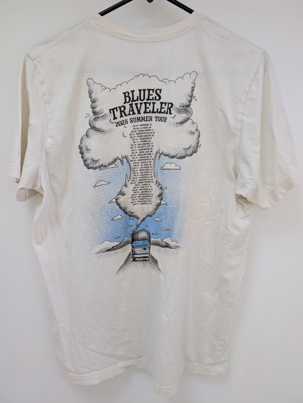 Blues Traveler 2025 Summer Tour T-Shirt Canvas Soft Cotton Tee Size Large gallery