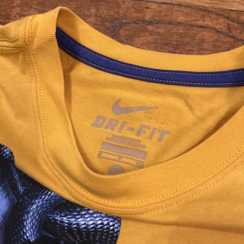 RARE Kobe Bryant Lakers Black Mamba Snakes Nike Dri-Fit Yellow Shirt Adult S gallery