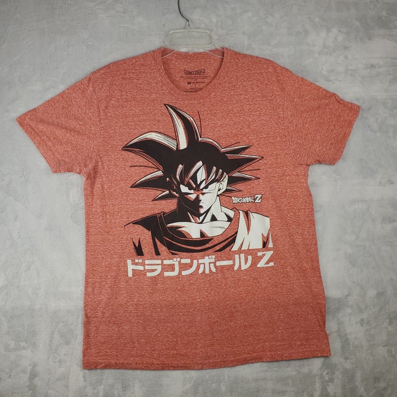 Dragon Ball Z Tee Shirt Mens Large Salmon TOEI Animation Gamer Movies TV