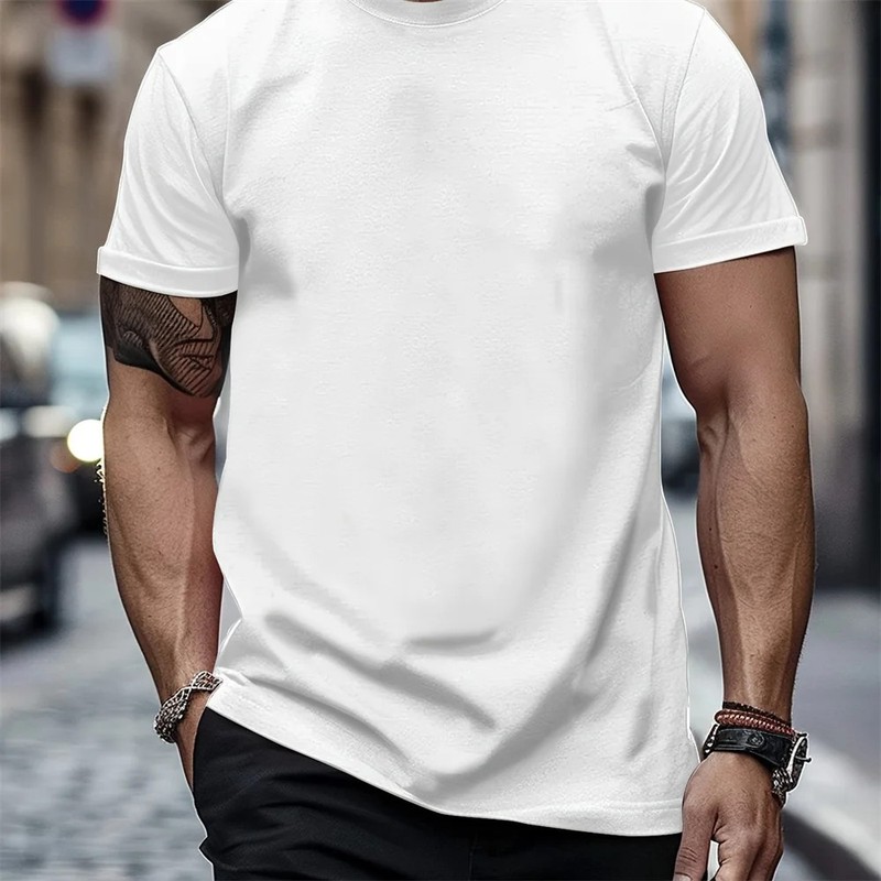 Premium Mens Slim Fit T-Shirt Lightweight Creative Breathable for Summer Casual gallery