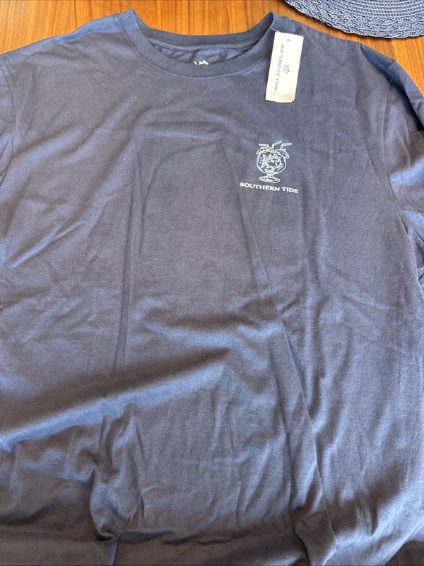 NWT SOUTHERN TIDE SZ XL Mens SS T-Shirt Skip Jack True Navy Punch Drink Cotton gallery
