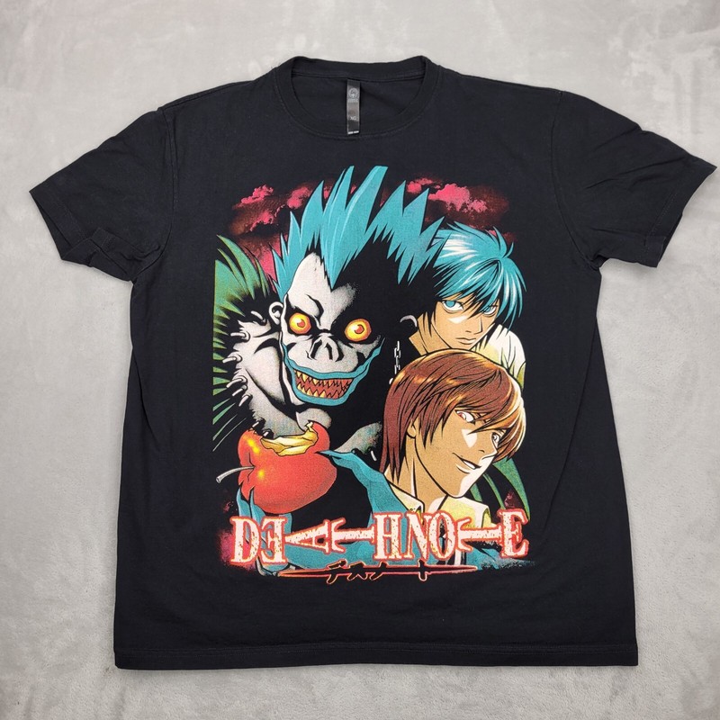 Death Note Shirt Mens Extra Large Japan Manga Novel Game Book Yagami Two Sided