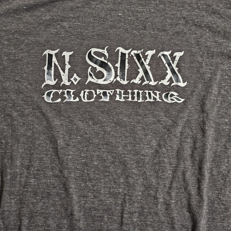 N. Sixx Large "Tattoos Not Just For Whores And Rockstars Anymore" Gray T-Shirt gallery