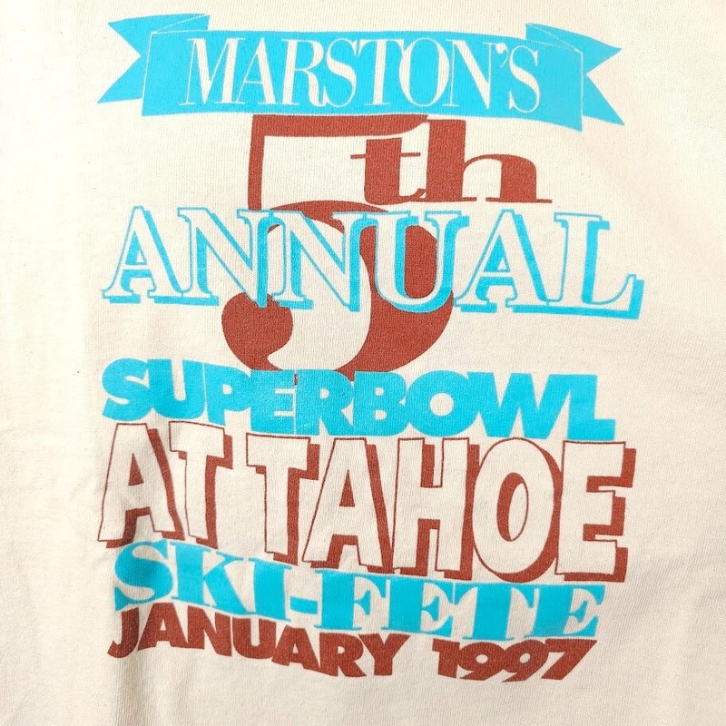 Vintage Lake Tahoe Ski Fete T Shirt Mens Size XL 90s 1997 Marstons Made In USA gallery