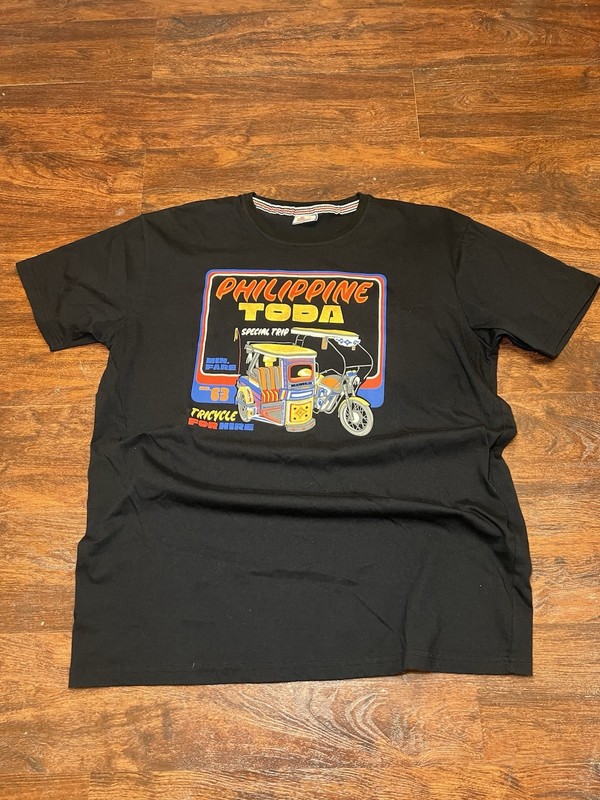 My Philippines Philippine Toda Graphic Print Black Crew Neck T-Shirt Men’s L
