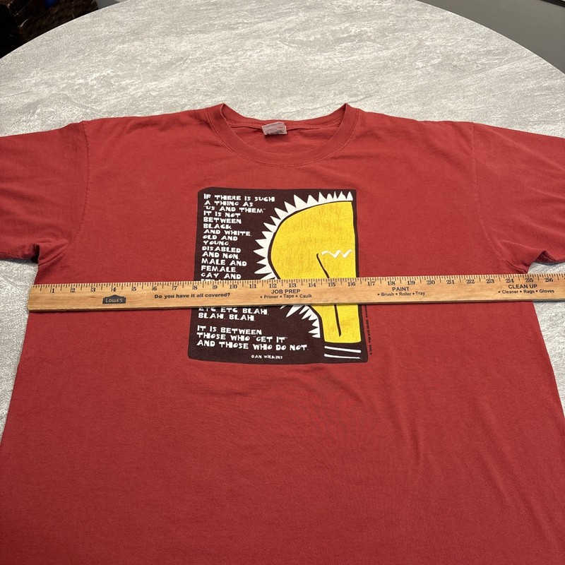 Vintage 90s Dan Wilkins Quote Activism Short Sleeve Art Graphic T Shirt 2XL gallery
