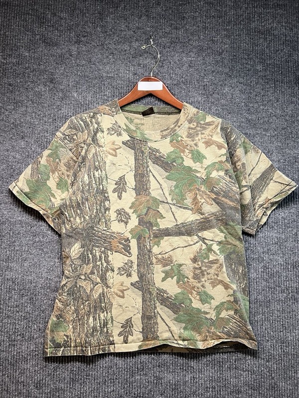 Vintage Realtree Camo Single Stitch T Shirt Size Large Made In USA Hunting