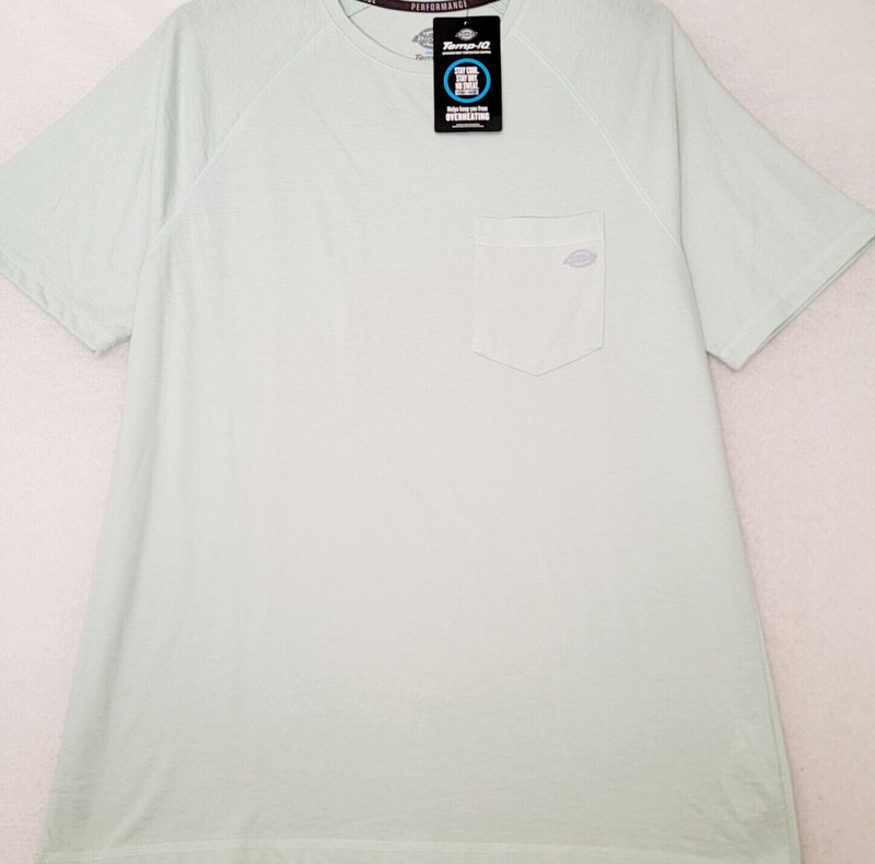 DICKIES Cooling Shirt Mens MEDIUM GREEN OUTDOORS WORK WEAR FAST DRY POCKET NWT gallery