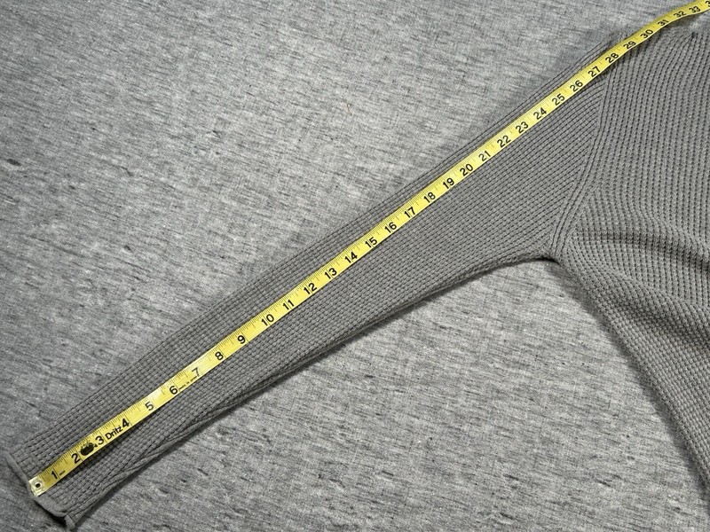 Billy Reid Waffle Knit Shirt Mens Medium Grey Cashmere Cotton Long Sleeve gallery