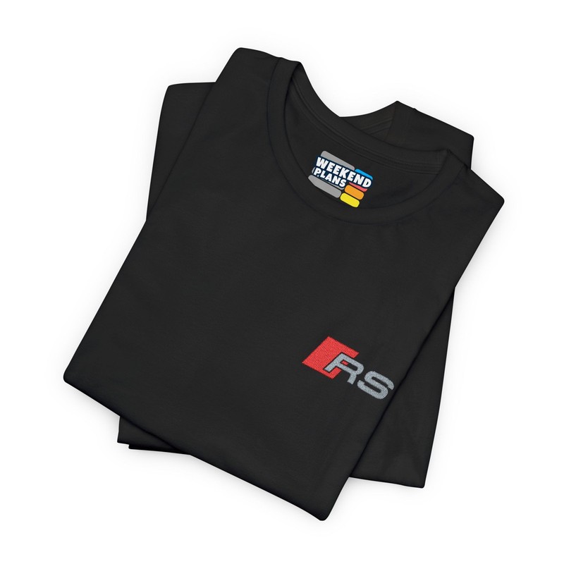 Embroidered RS Badge / Logo Shirt : Red + Silver – RS2 RS3 RS4 RS5 RS6 RS7 Q8 TT