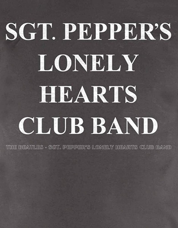 Beatles Men's T-shirt Sgt Pepper’s Lonely Hearts Club Drum (SPLHCB) Gray Tee NWT gallery