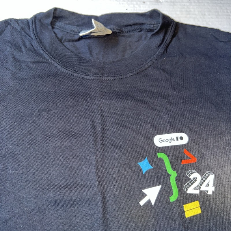 Rare GOOGLE I/O Developers Conference 2024 Icons Shirt Small Official Black New