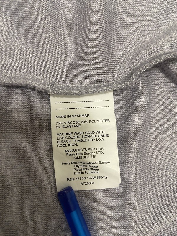 Perry Ellis Men’s XXL Light Lavender Short Sleeve T-Shirt Viscose Soft stretch gallery