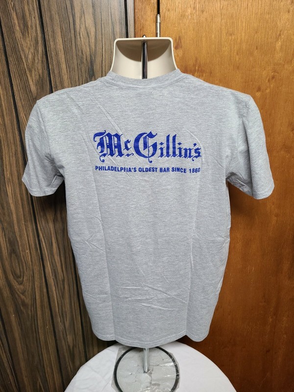 Red White & Blue Mc Gillins Philadelphias Oldest Bar Adult Medium Gray TShirt gallery