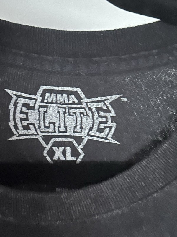 MMA Elite Men's Skull Graphic T-Shirt Black With Green Accent Y2K Size XL gallery