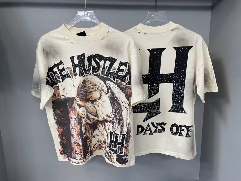 New fashion brand LIFE HUSTLERS Y2K hot stamping hole Men Women T-shirt…