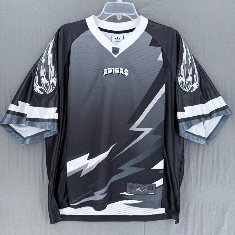 Adidas Adilenium Season 3 Team Jersey Black XS Oversized V-Neck Football Stitch