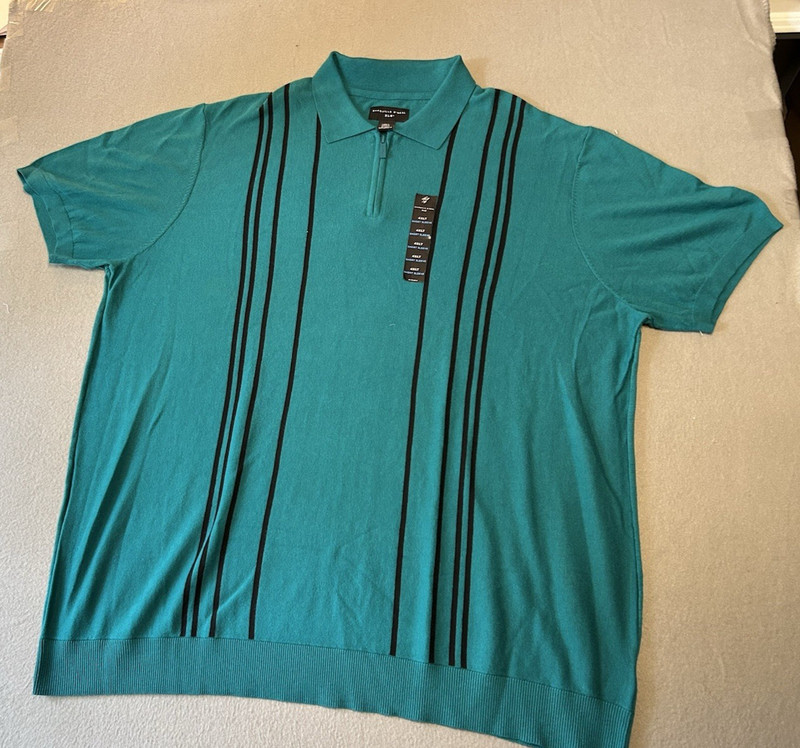 Shaquille O’Neal Men’s 4XLT Green Short Sleeve Shirt Sweater NWT