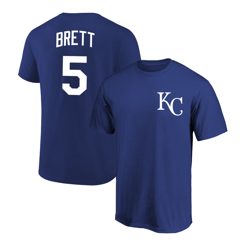 George Brett T-Shirt Kansas City Royals Player Name and Number Soft Jersey Tee