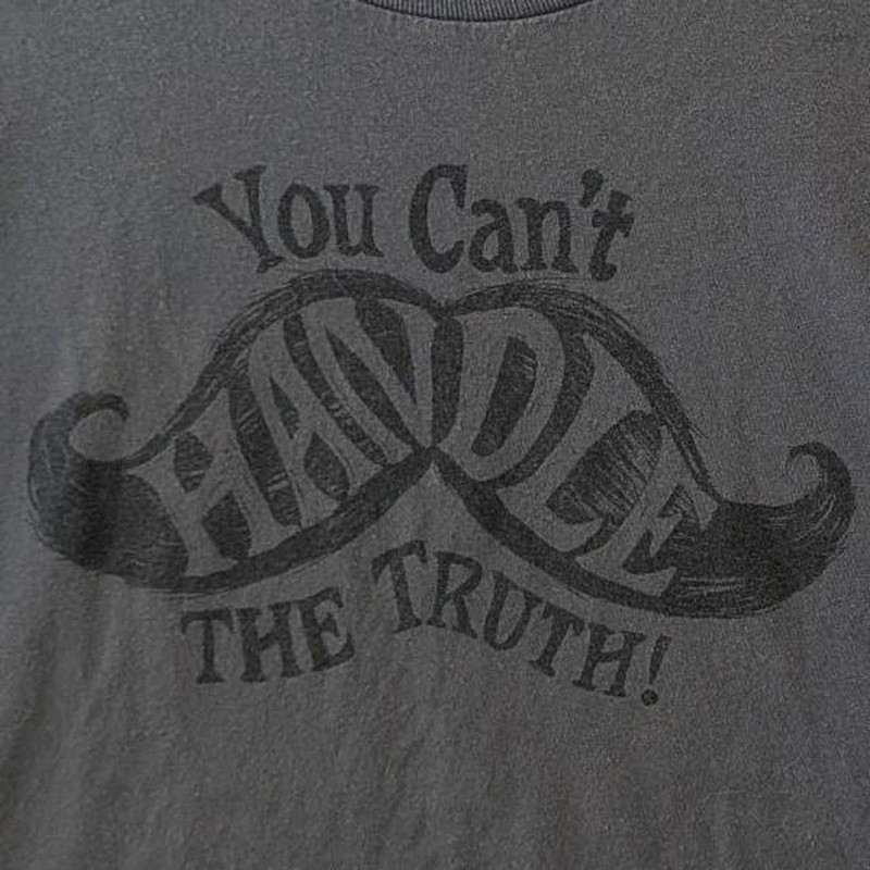 Grey and Black vintage 90s graphic tee with "You Can't Handle The Truth" print