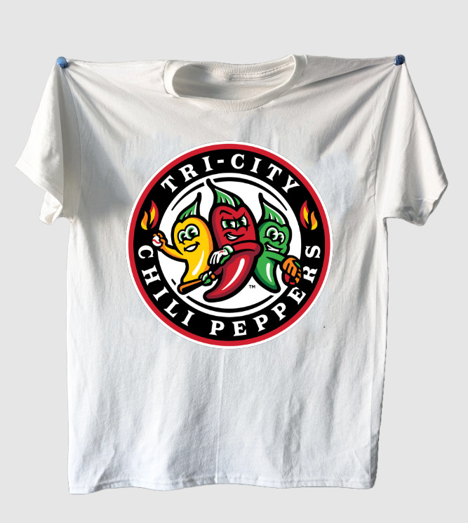 Tri-City Chili Peppers white T-shirt short sleeve S to 5XL XX1060