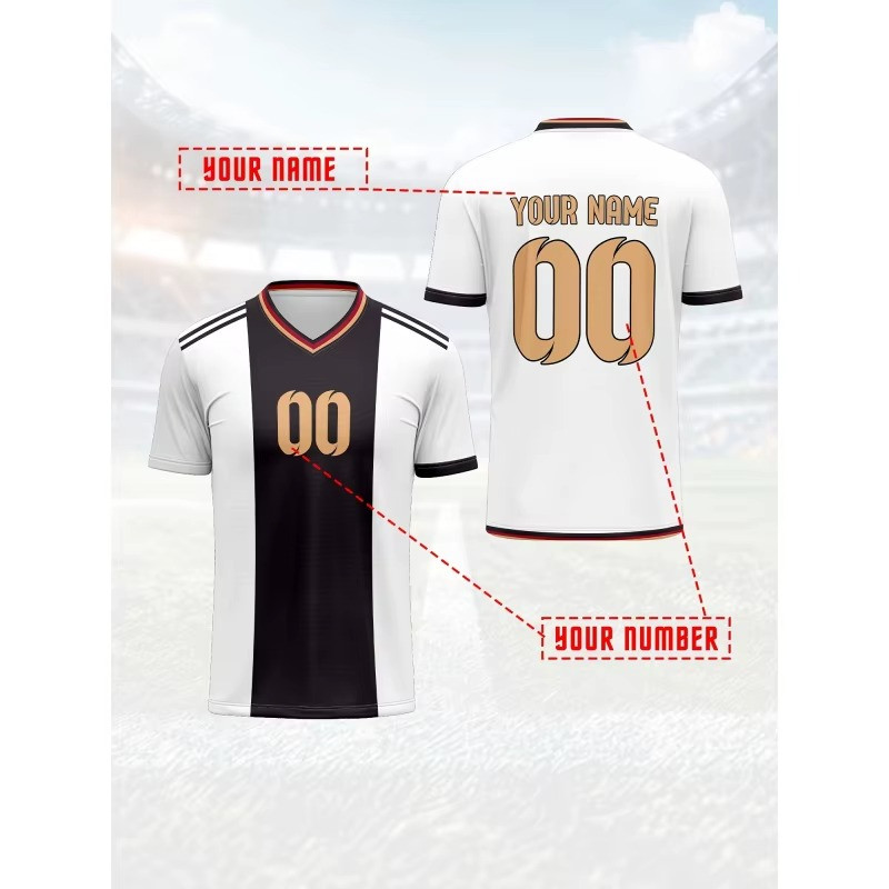 Germany Mens Football T-Shirt V Neck 3D Print Summer Jersey Custom gallery
