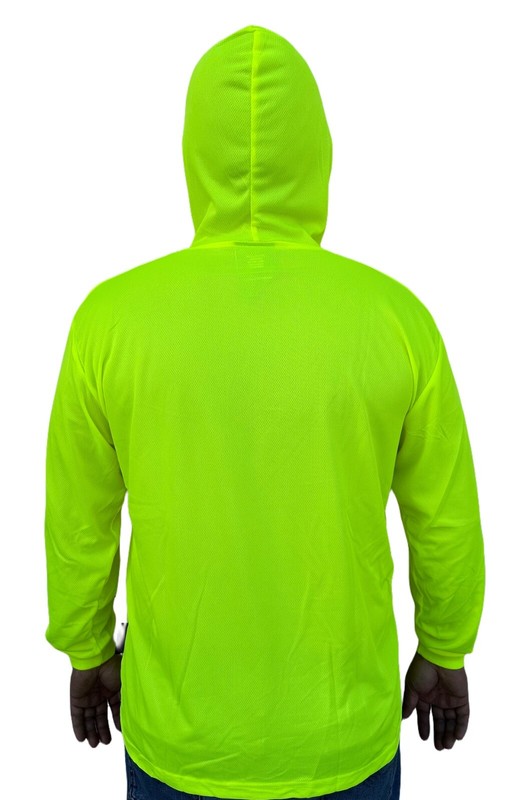 Hoodie Yellow High Visibility Shirt / Air Cooling Flow w/ UV Protection gallery