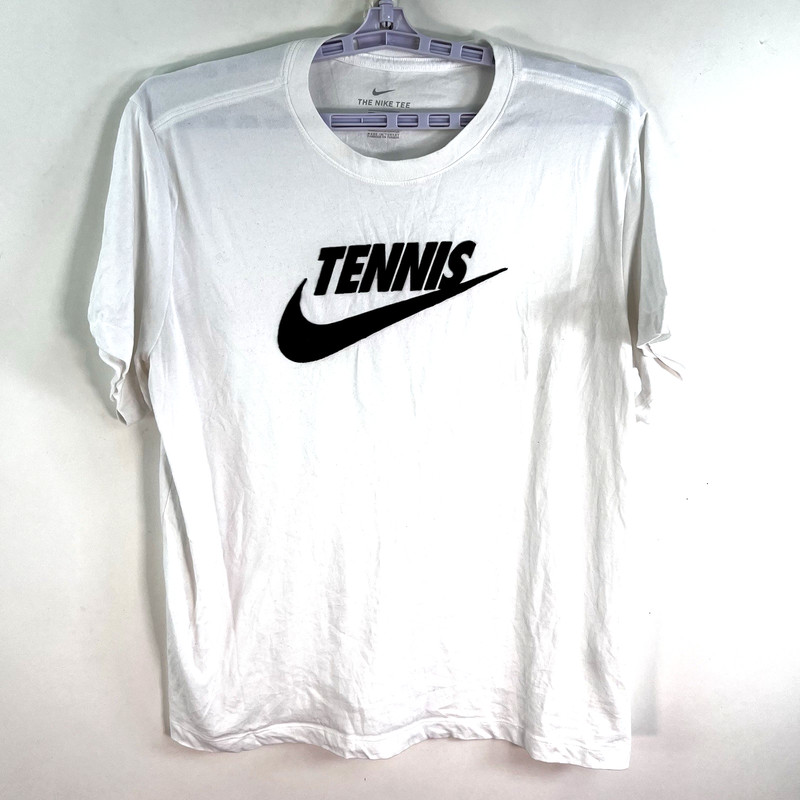 The Nike Tee Tennis Puff Print Mens Size XL White