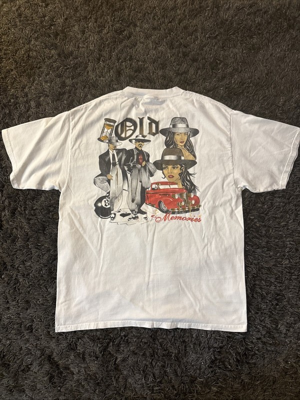 Vintage Chicano T Shirt XL Cholo Chicano Art Homies Lowrider Virgin Mary Pachuco