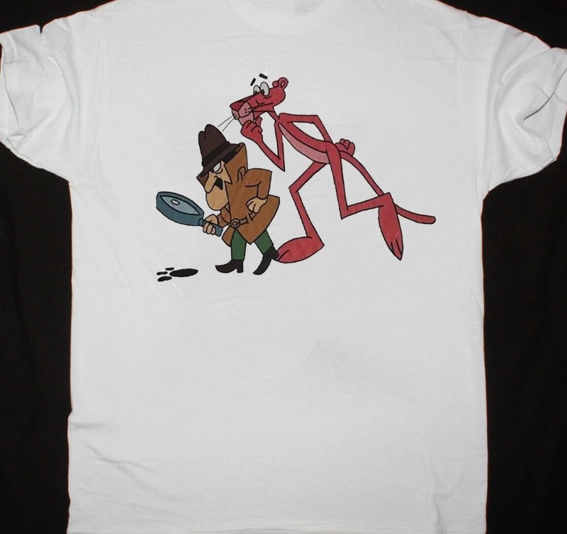 Pink panther T Shirt The Pink Panther TEE Unisex Cotton WHITE
