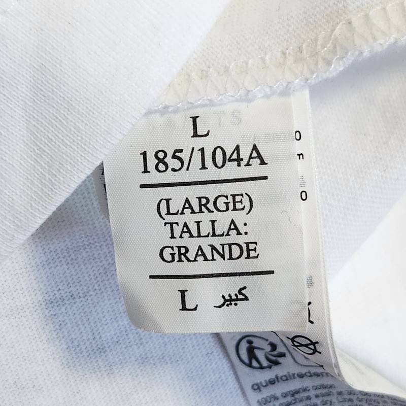 AllSaints Redact SS Crew Neck T-Shirt White Oversized Organic Cotton Men’s Large gallery