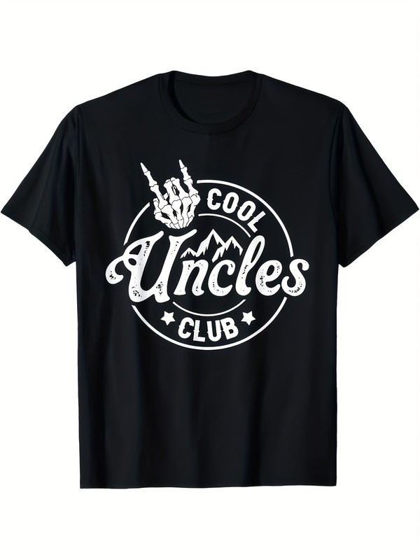 Cool Uncle Club Graphic Tee – 100% Cotton, Casual Fit, Machine Washable – Skel