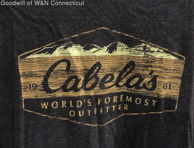 Cabela's Men's Brown Graphic World's Foremost Outfitter T-Shirt Sz L gallery