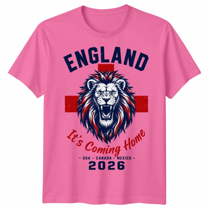 England White Unisex Football T Shirt 2026 Soccer Fan Mens Womens Tee