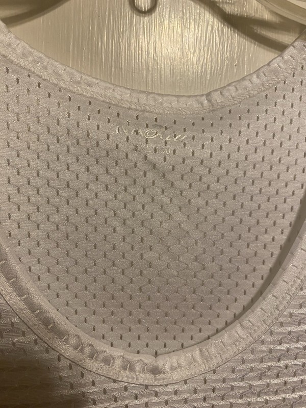 Men's Mesh Tank Top Quick-Drying Fitness NWOT size Large US White Poly stretch gallery