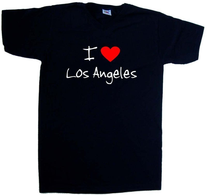 I Love Heart Los Angeles V-Neck T-Shirt