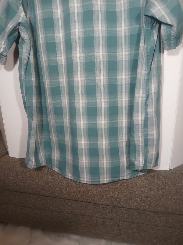 Wrangler Men Blue Plaid Button Down Shirt XL gallery