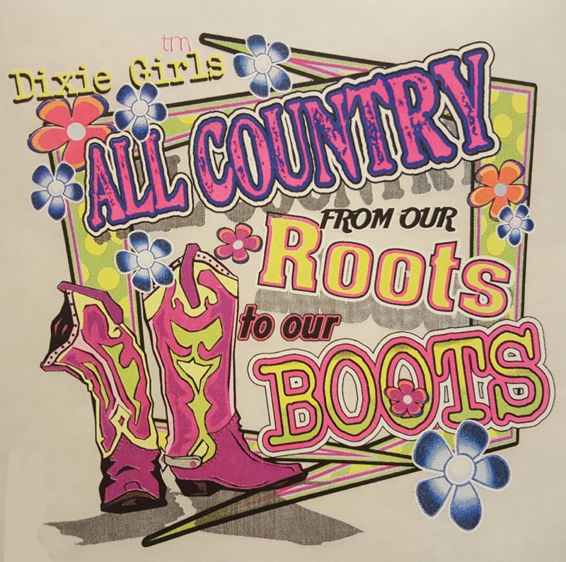 DIXIE OUTFITTERS GIRLS ALL COUNTRY FROM ROOTS TO BOOTS #7175 LONG SLEEVES SHIRT