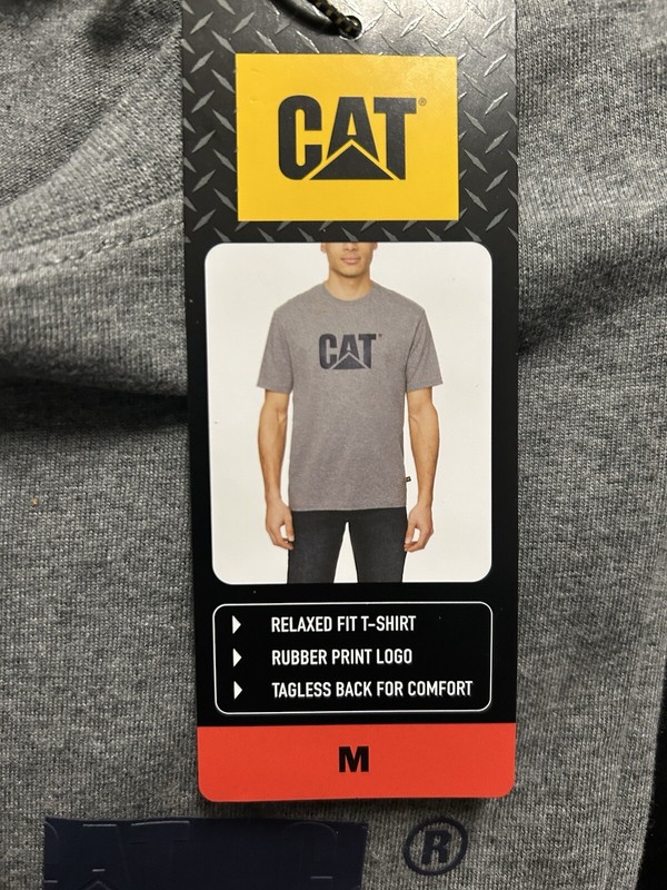 CAT Caterpillar Men's Relaxed Fit T Shirt, Color Gray, Size Medium, Durable. ￼ gallery