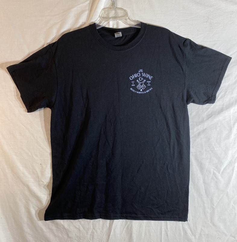 Ohio Wine Co. L T-Shirt Red White And Brews Company Est 2018 Black T Shirt