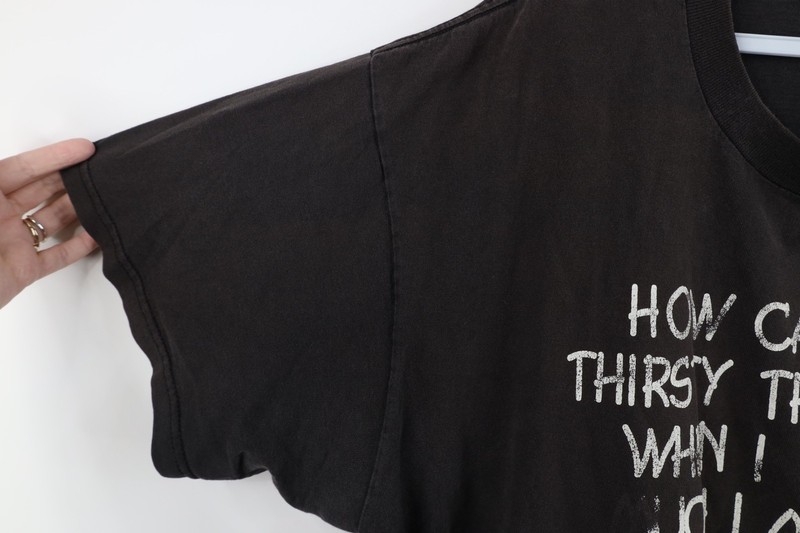 Vtg 90s Mens 2XL How Can I Be So Thirsty When I Drank So Much Last Night T-Shirt gallery