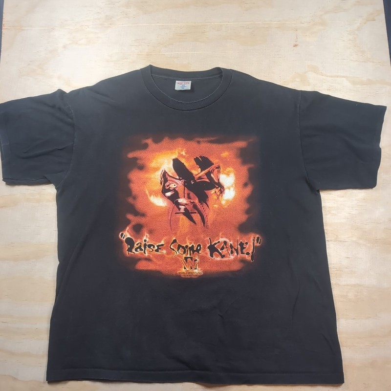 Vintage RARE 90s WWF “Raise Some Kane” Shirt Sof Tee USA Size 2XL Single Stitch
