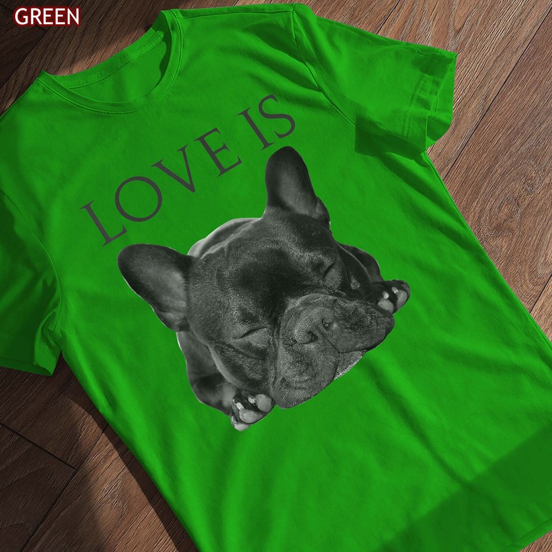 French Bulldog Shirt, Love Is Cute Frenchie Dog Mom Gifts T-Shirt for Women Men gallery