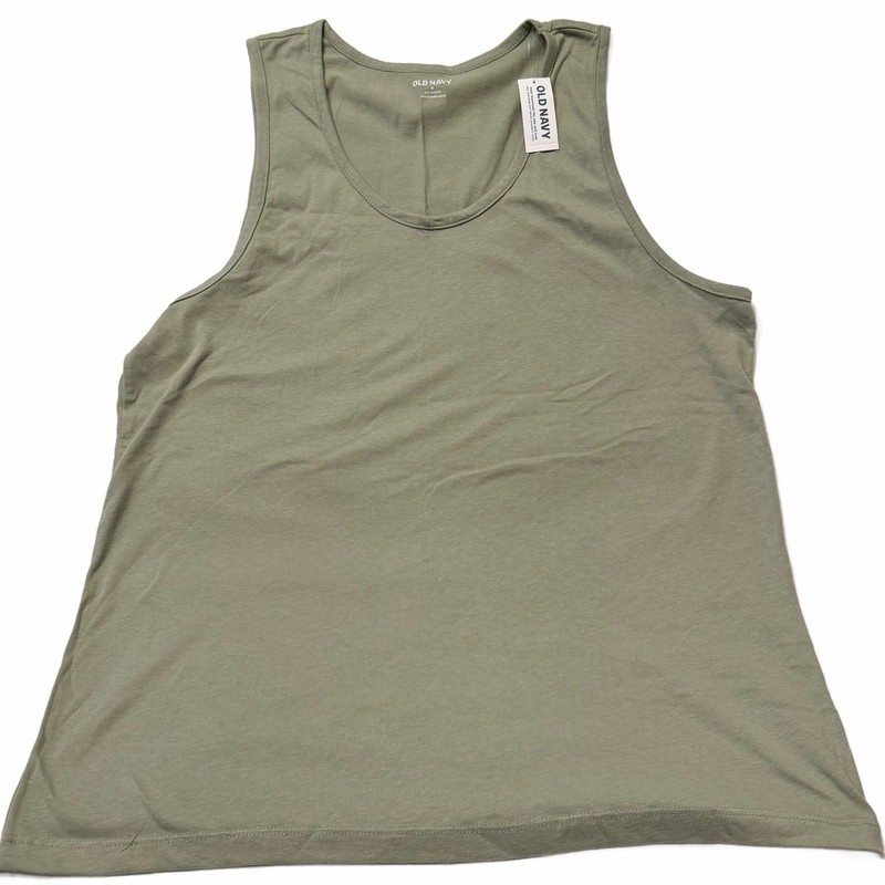 Men’s Tank Top Size Medium Scoop Neck Wide Strap Green NWT