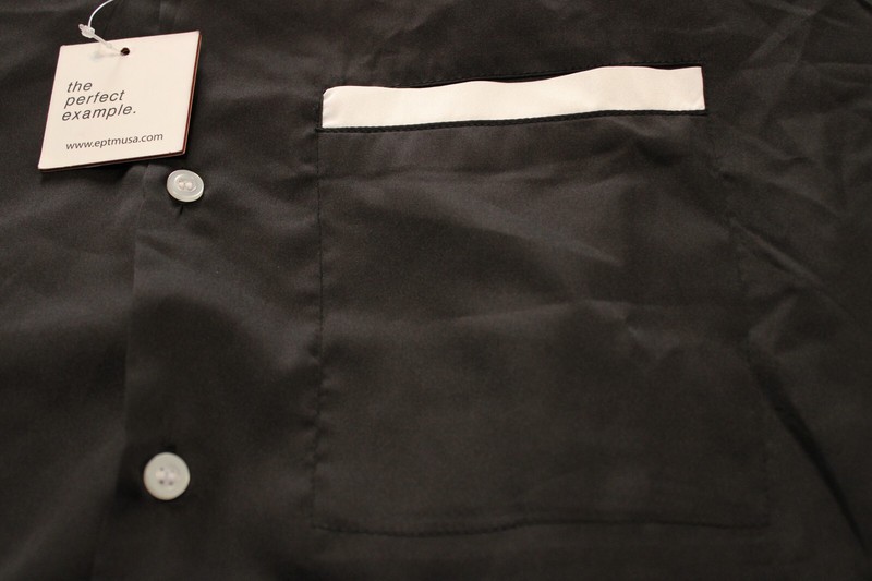 Men’s EPTM. NWT Black Satin Button Front Top Graphic Streetwear M Logo Skull gallery